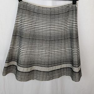 Club Monaco Black and White Cotton Skirt
